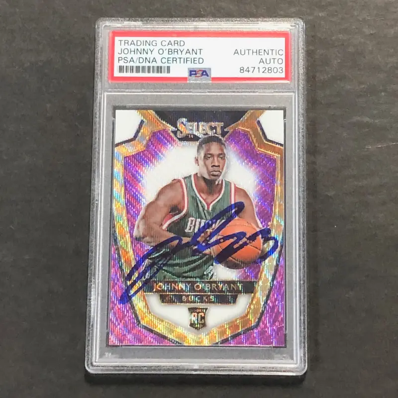 2014-15 Select Panini #189 Johnny O'Bryant Signed Card AUTO PSA/DNA Slabbed RC Bucks
