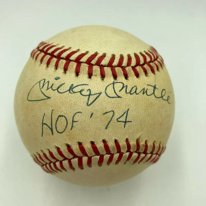 Mickey Mantle "Hall Of Fame 1974" Signed American League Baseball Beckett COA