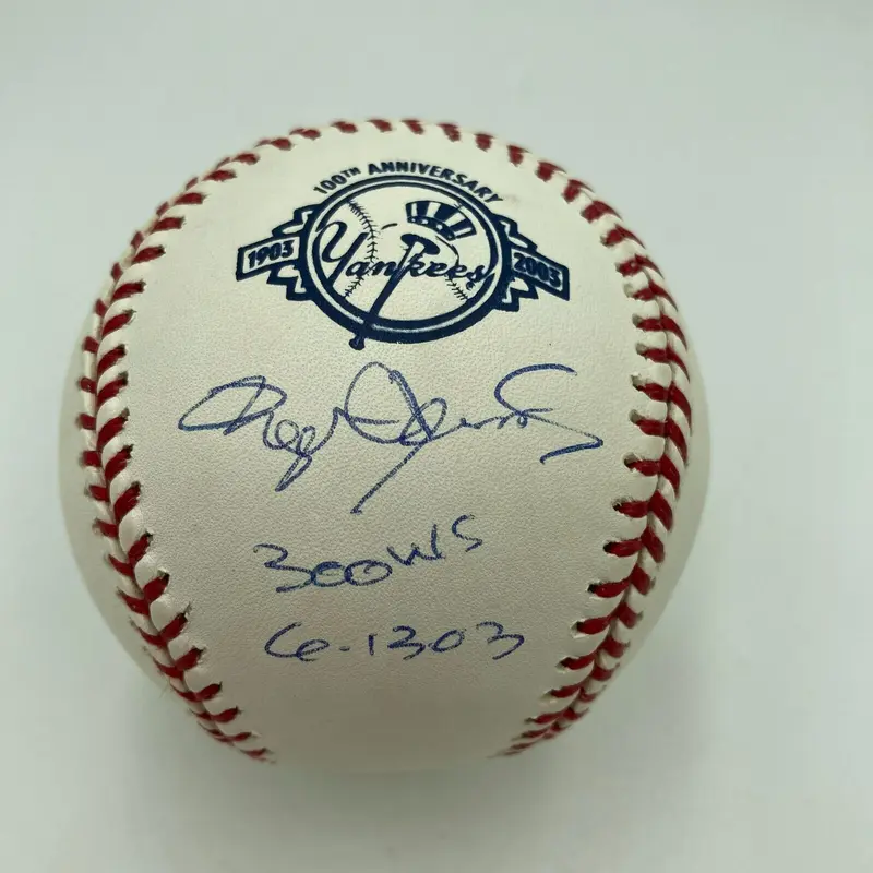 Roger Clemens 300 Wins 6-13-2003 Signed Inscribed Baseball MLB Authentic Holo