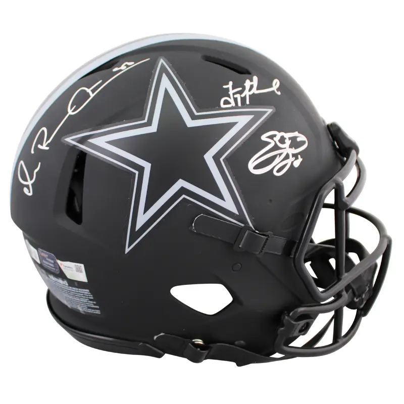 Cowboys (3) Aikman, Smith & Irvin Signed Eclipse F/S Speed Proline Helmet BAS W