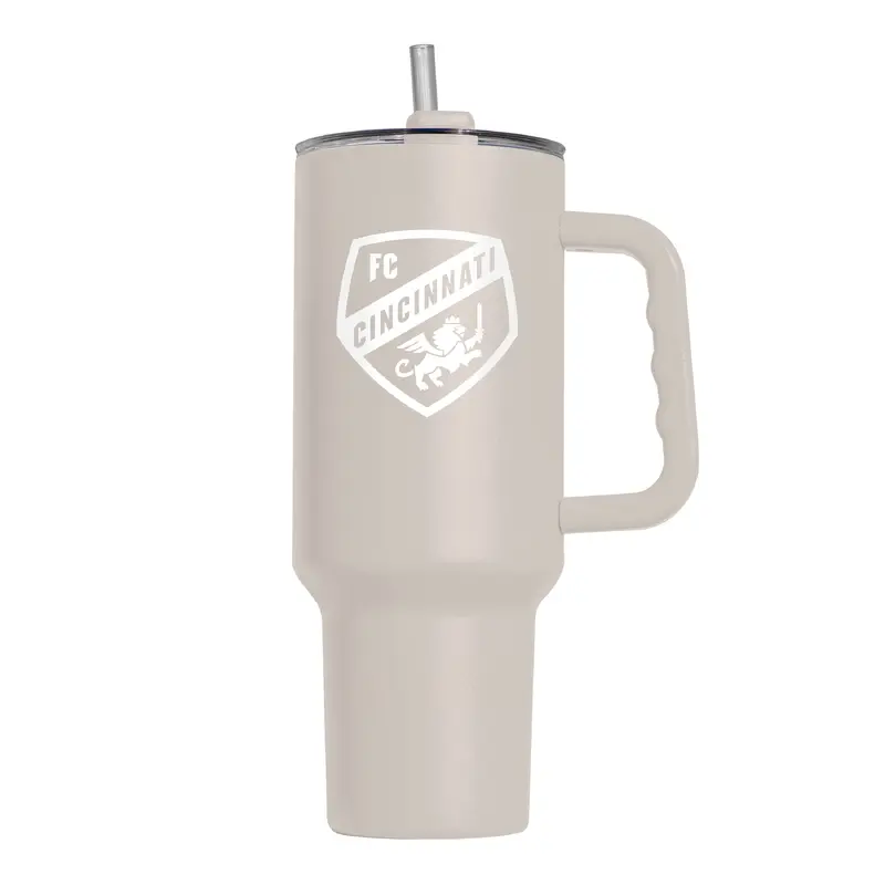 FC Cincinnati Sand 40oz Powder Coat Tumbler