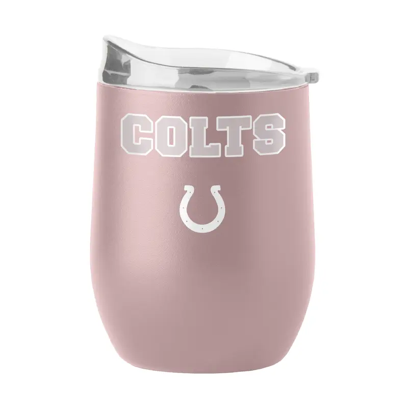 Indianapolis Colts 16oz Stencil Powder Coat Curved Beverage