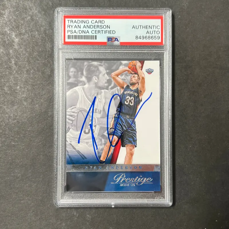 2014-15 Panini Prestige #51 Ryan Anderson Signed Card AUTO PSA Slabbed Pelicans