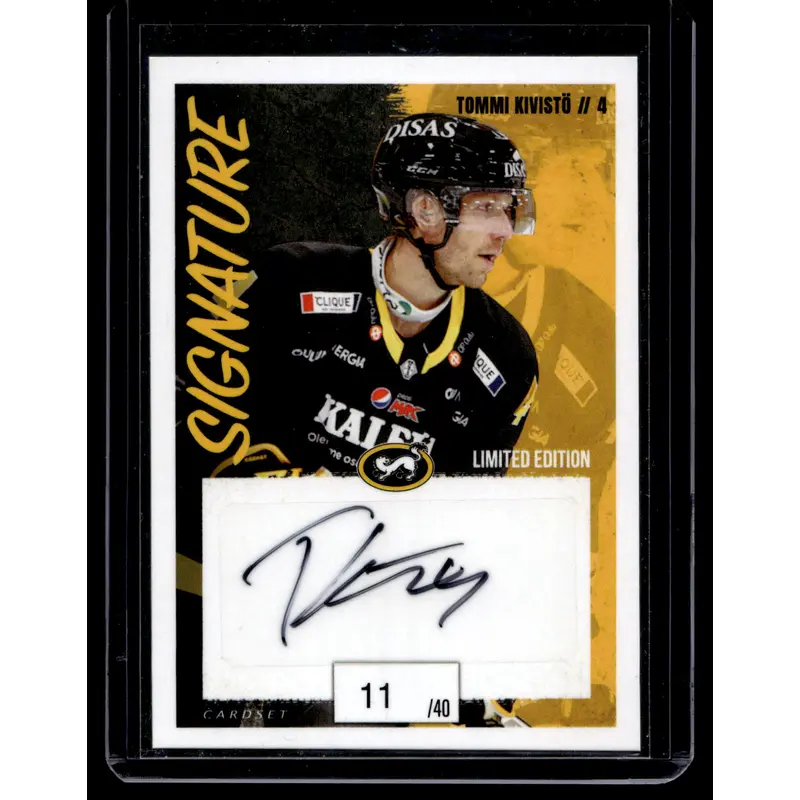 2022-23 Cardset Signature Limited Edition - Tommi Kivist /40