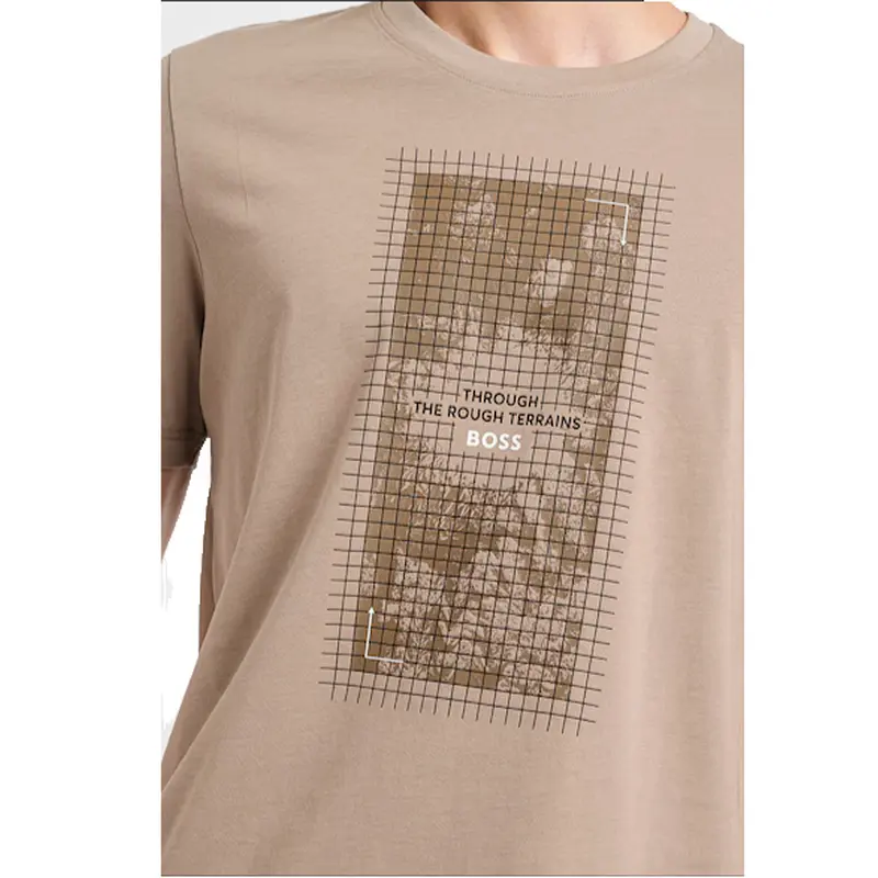 HUGO BOSS MENS T SHIRT BROWN TE METROPOLITAN 50522640246