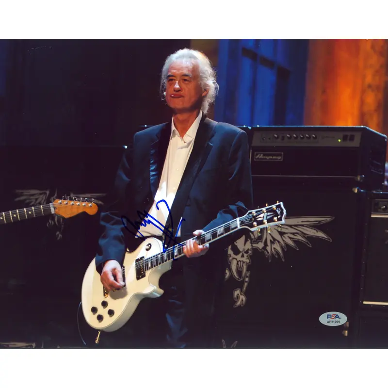 Jimmy Page Led Zeppelin Authentic Signed 11x14 Photo PSA/DNA #AP21099
