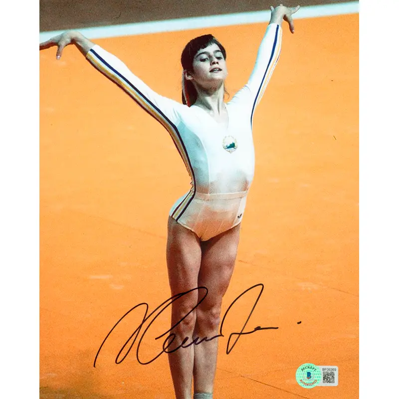 Nadia Comaneci Authentic Signed 8x10 Photo Autographed BAS #BF06369
