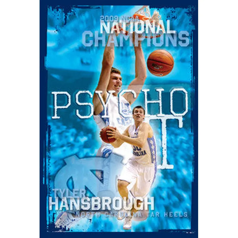 Tyler Hansbrough "Psycho T" North Carolina Tar Heels Poster - ProGraphs