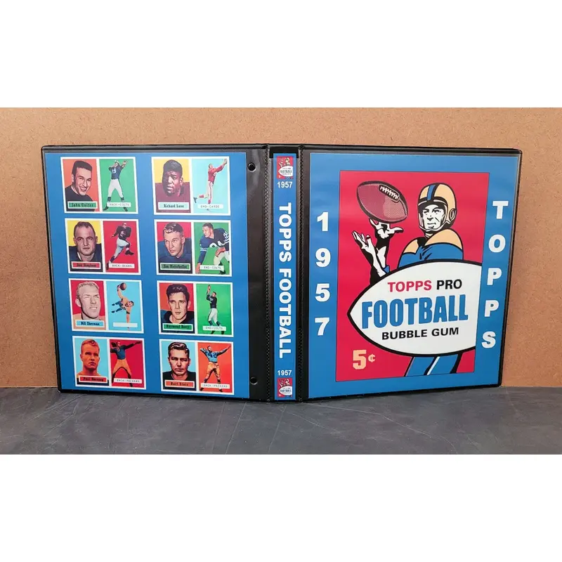 1957 Topps Football Cards Custom Made Album Binder 3 Sizes - 3472