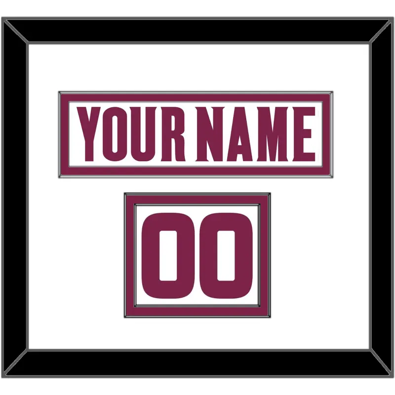 Arizona State Hockey Nameplate & Number (Shoulder) - Home White (2021-2022) - Double Mat 2