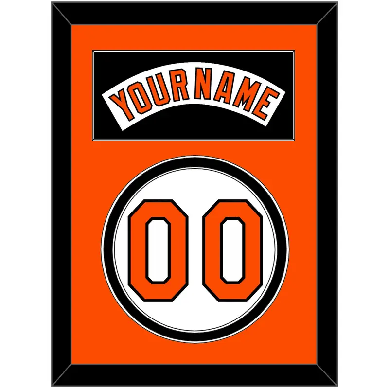 Baltimore Nameplate & Number - Home White (1978-1988) - Double Mat 3