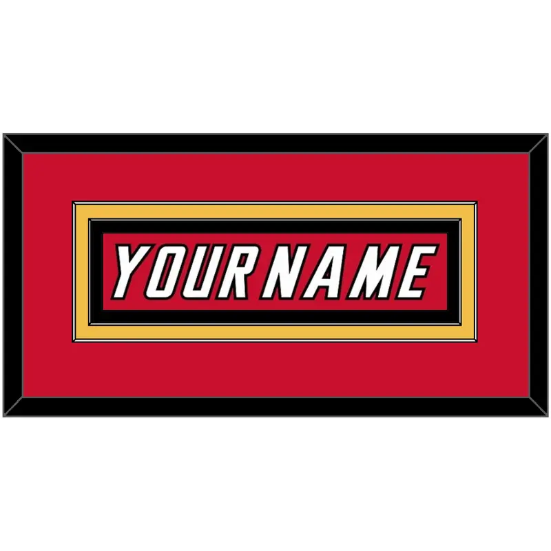 Calgary Nameplate - Road Red (1995-2000) - Double Mat 2
