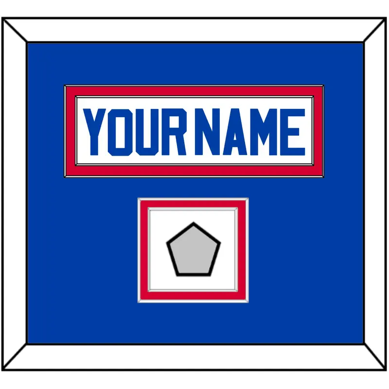 Detroit Name & Champions Patch - Home White (1983-1996) - Double Mat 2