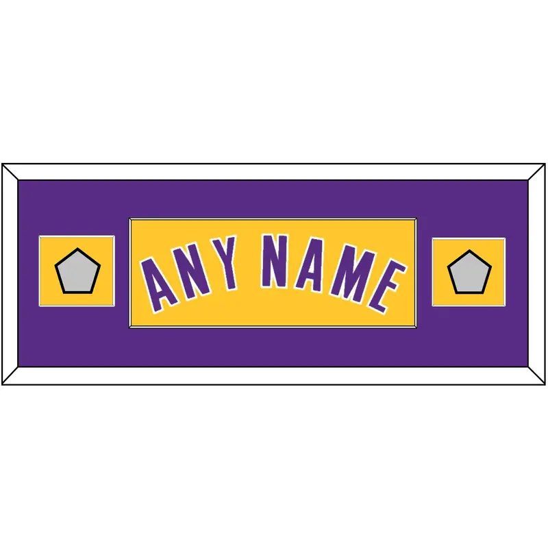 Los Angeles Name & 2 Champions Patches - Home Yellow (1999-2018) - Single Mat 4