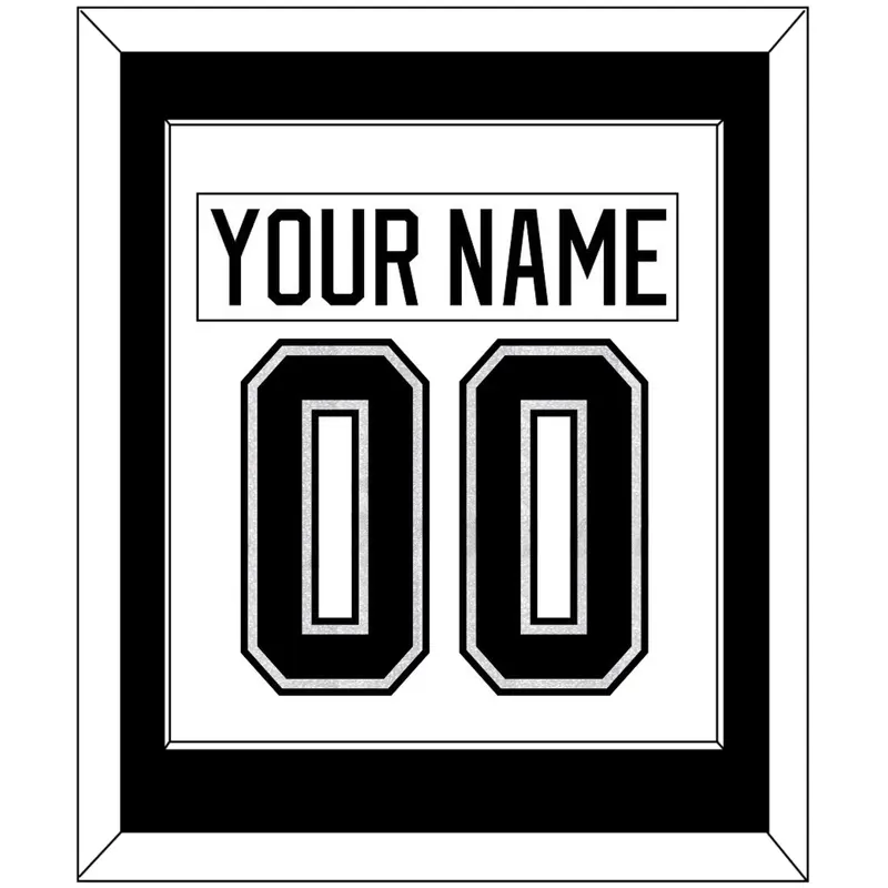 Los Angeles Nameplate & Number (Back) Combined - Road White - Single Mat 1