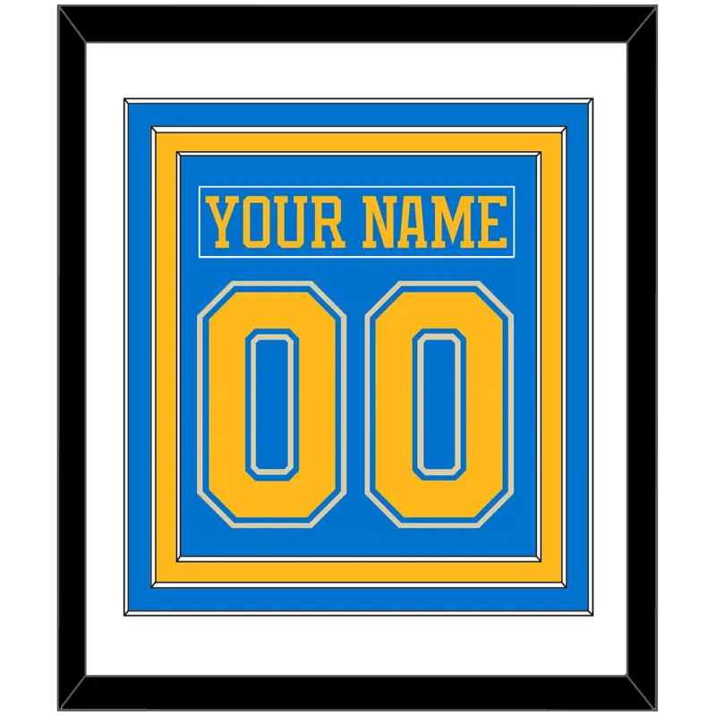 St. Louis Nameplate & Number (Back) Combined - Alternate Blue - Triple Mat 1