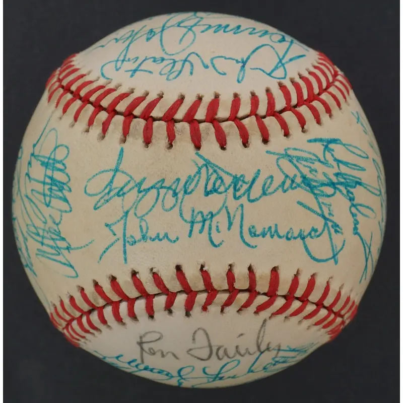 1984 California Angels Team Signed American League Baseball Beckett COA