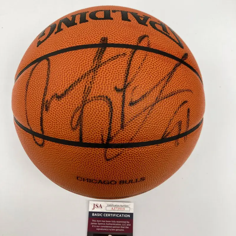 Dennis Rodman Signed Spalding Official NBA Game Issued Bulls Basketball JSA COA