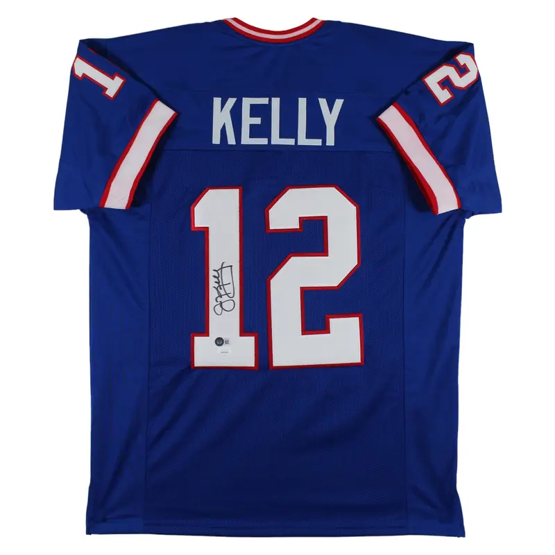 Jim Kelly Authentic Signed Blue Pro Style Jersey Autographed BAS #BE07378