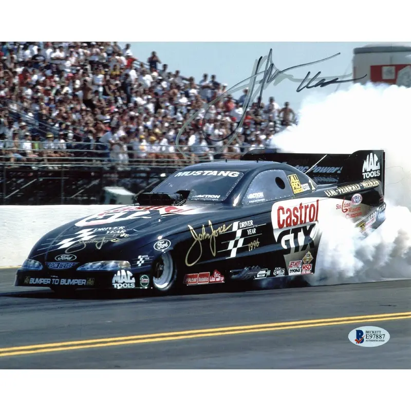 John Force NHRA Drag Racing "16x" Authentic Signed 8x10 Photo BAS #E97887