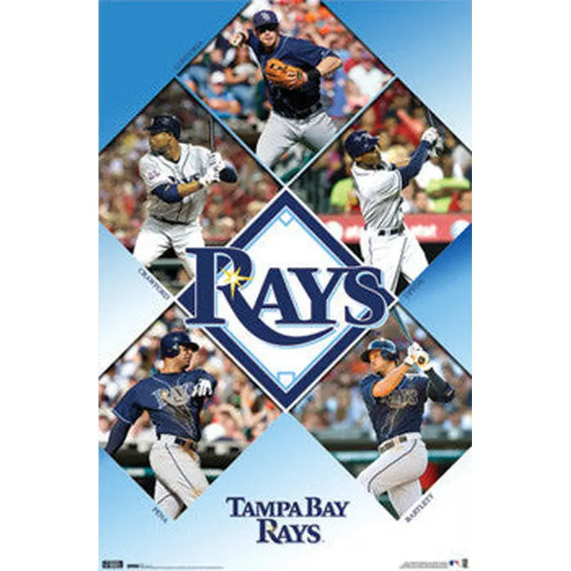 Tampa Bay Rays "Five-Stars" (2010) MLB Action Poster - Costacos Sports