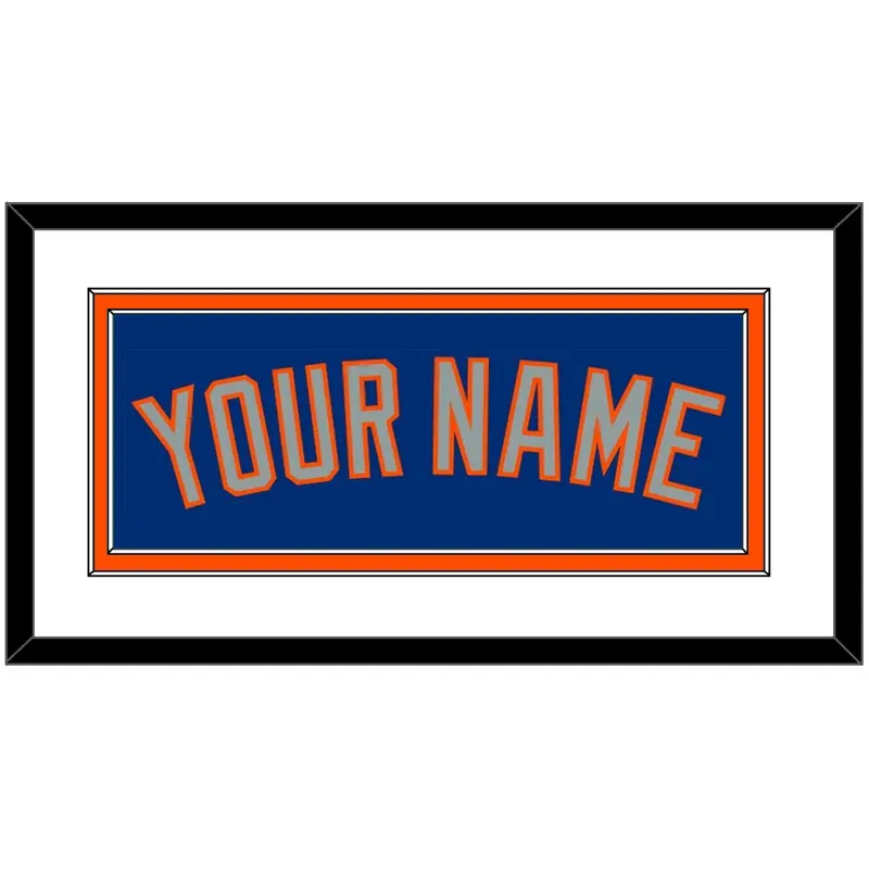 New York Name - Alternate Road Blue - Double Mat 1