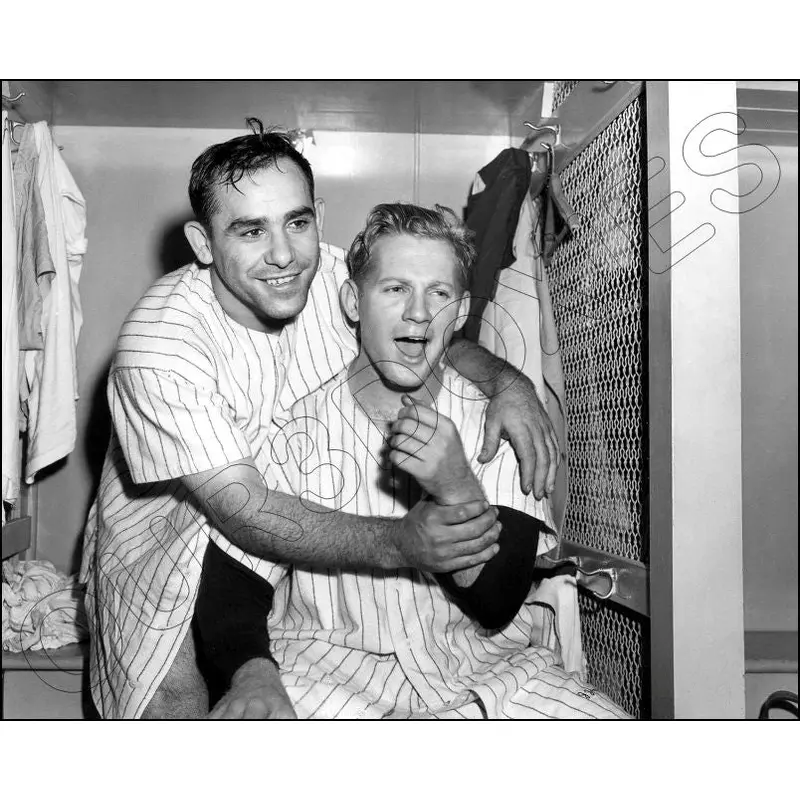 Yogi Berra Whitey Ford 8X10 Photo - 1950 New York Yankees - 1644