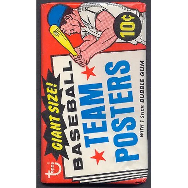 1969 Topps Baseball Team Posters Unopened Wax Pack