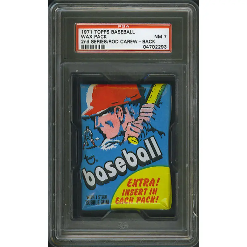 1971 Topps Baseball Unopened Series 2 Wax Pack PSA 7