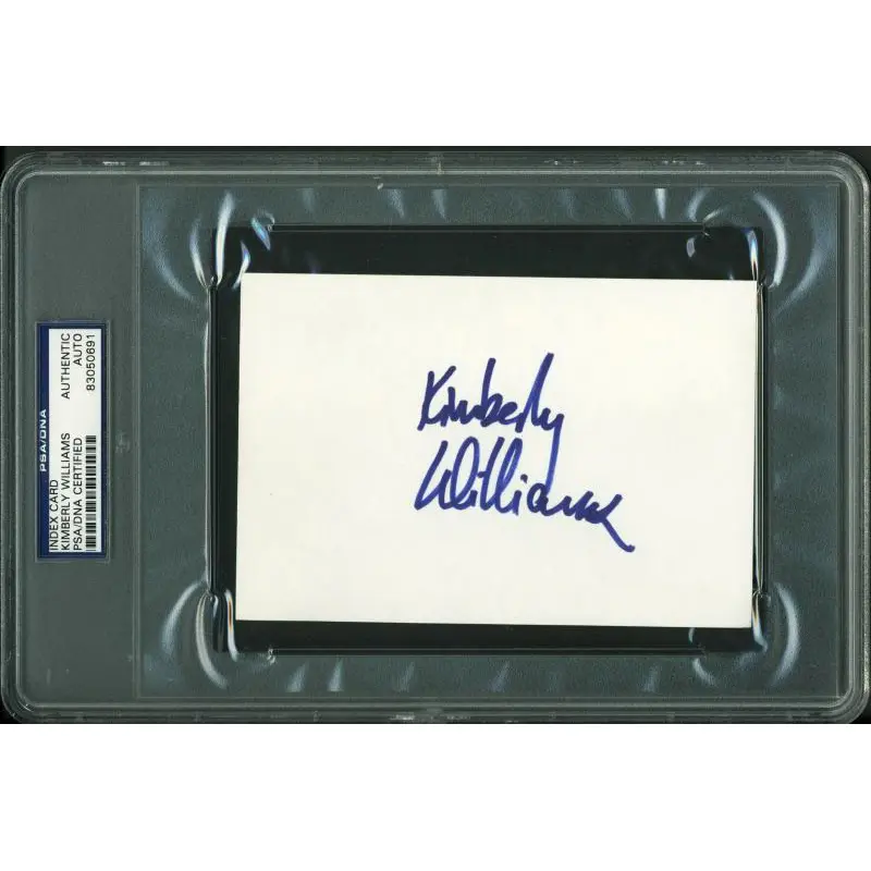 Kimberly Williams Authentic Signed 4X6 Index Card Autographed PSA/DNA Slabbed