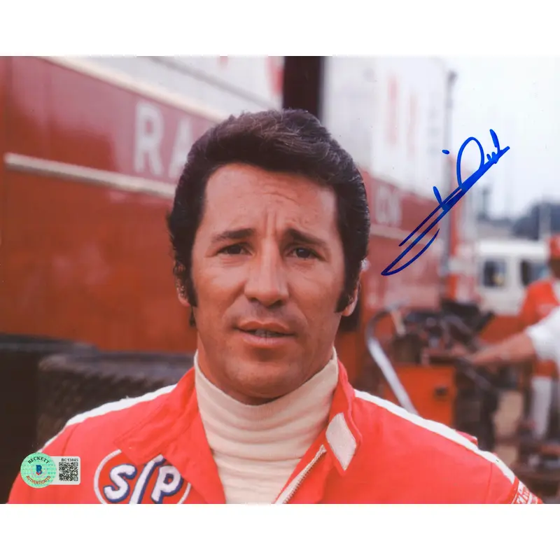 Mario Andretti Cars Authentic Signed 8x10 Photo BAS #BC13844