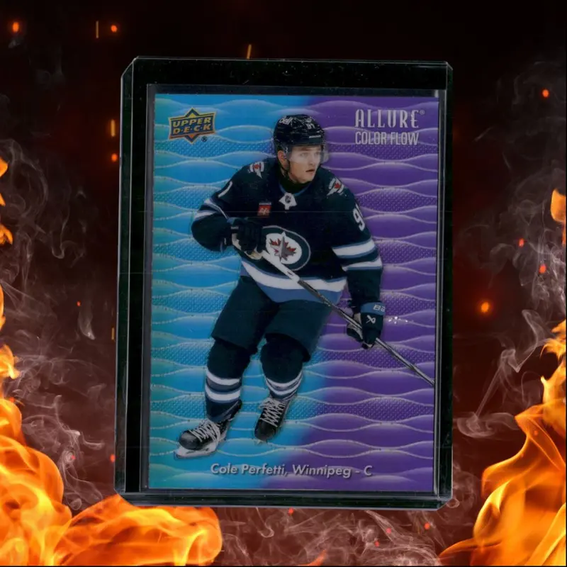 2023-24 Upper Deck Allure Cole Perfetti  Color Flow Blue Purple SP #CF-13