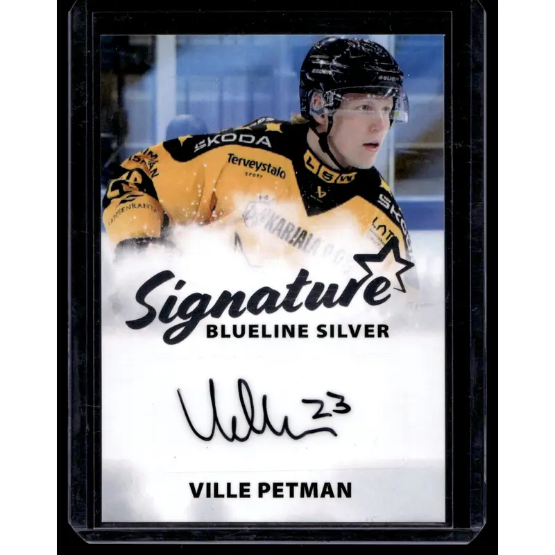 2024-25 Blueline Signature Silver - Ville Petman #AU-VP /100
