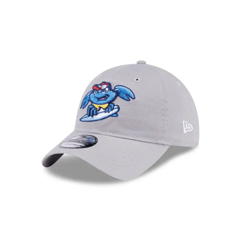 Jersey Shore BlueClaws New Era Gray Adjustable Surfing Crab Cap