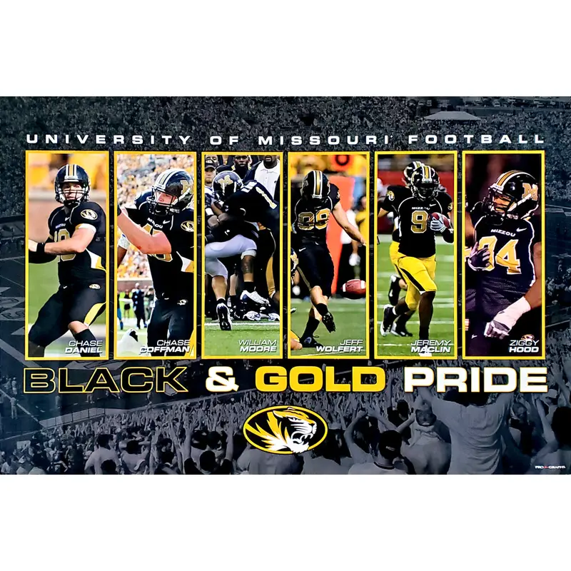 Missouri Tigers Football "Black and Gold Pride" (2008) 24x36 Poster - ProGraphs Inc.