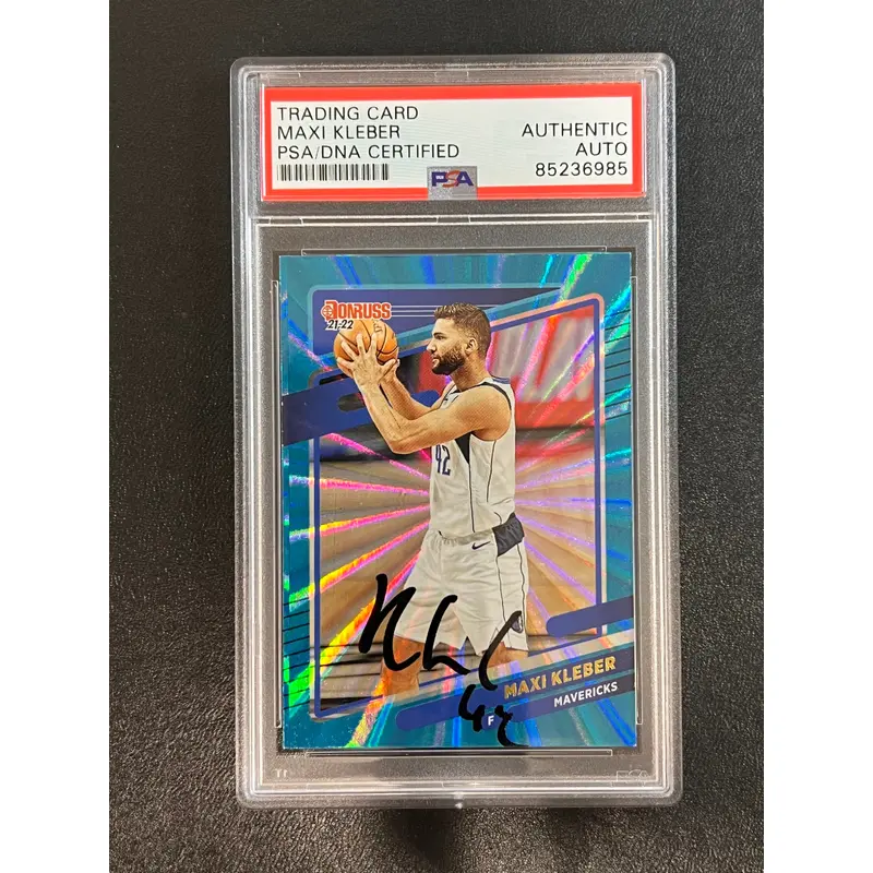 2021-22 Panini Prizm #150 Maxi Kleber Signed Card AUTO PSA/DNA Slabbed Mavericks