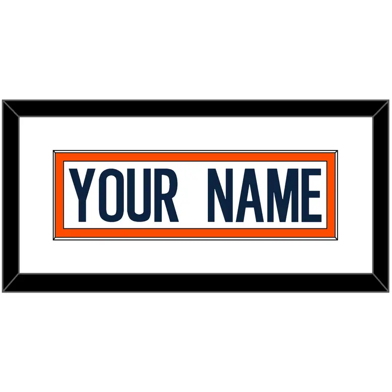 Denver Nameplate - Road White - Single Mat 1
