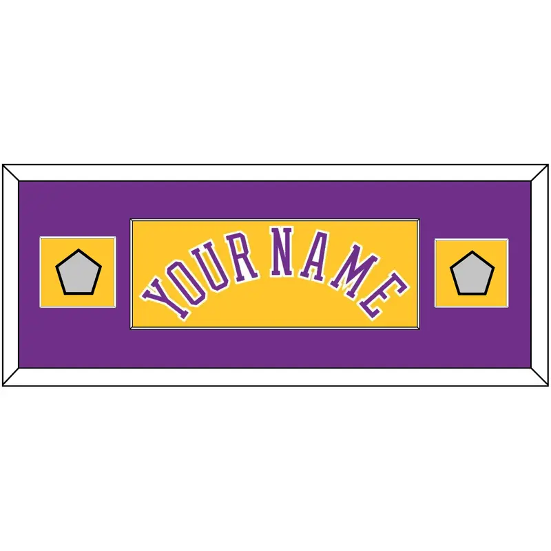 Los Angeles Name & 2 Champions Patches - Home Yellow (1978-1997) - Single Mat 4