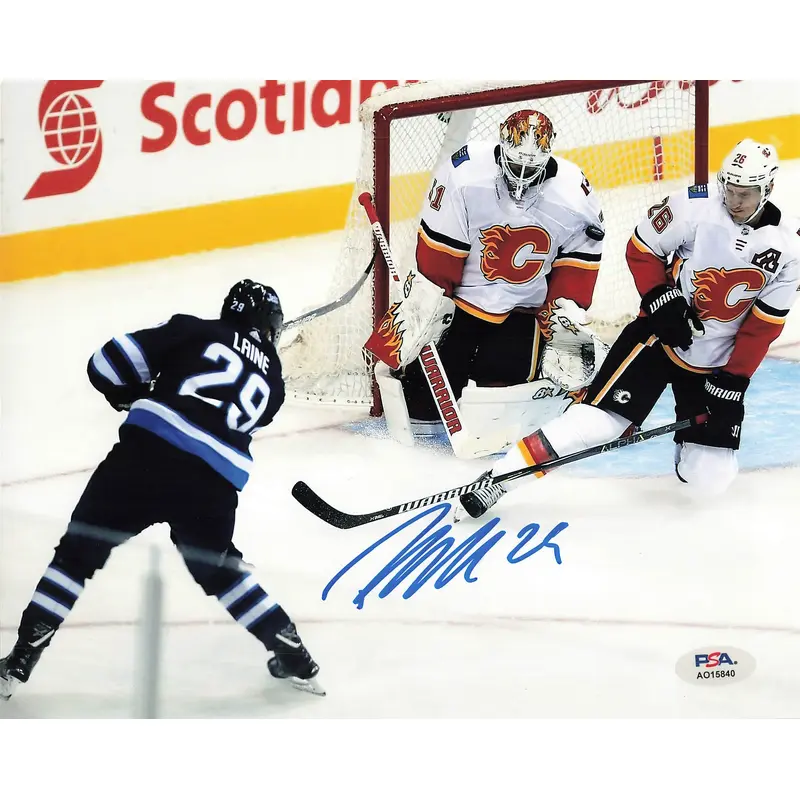 Patrick Laine signed 8x10 photo PSA Winnipeg Jets Autographed