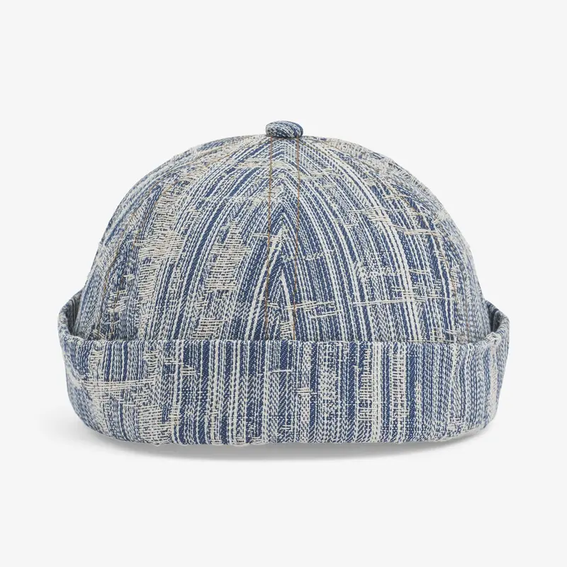 Upfront Nordic Headwear - ANGEL Docker Cap - Distressed Denim