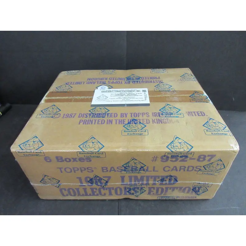1987 Topps Baseball Tiffany Factory Set Case (6 Sets) (BBCE) (A11582)