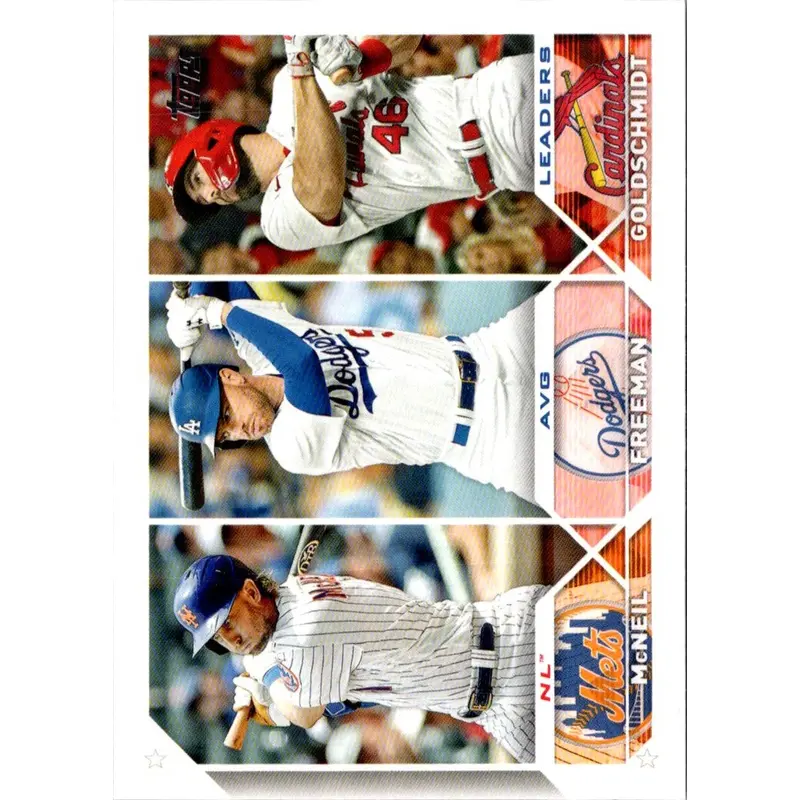2023 Topps Chrome Sapphire Paul Goldschmidt/Freddie Freeman/Jeff McNeil #43