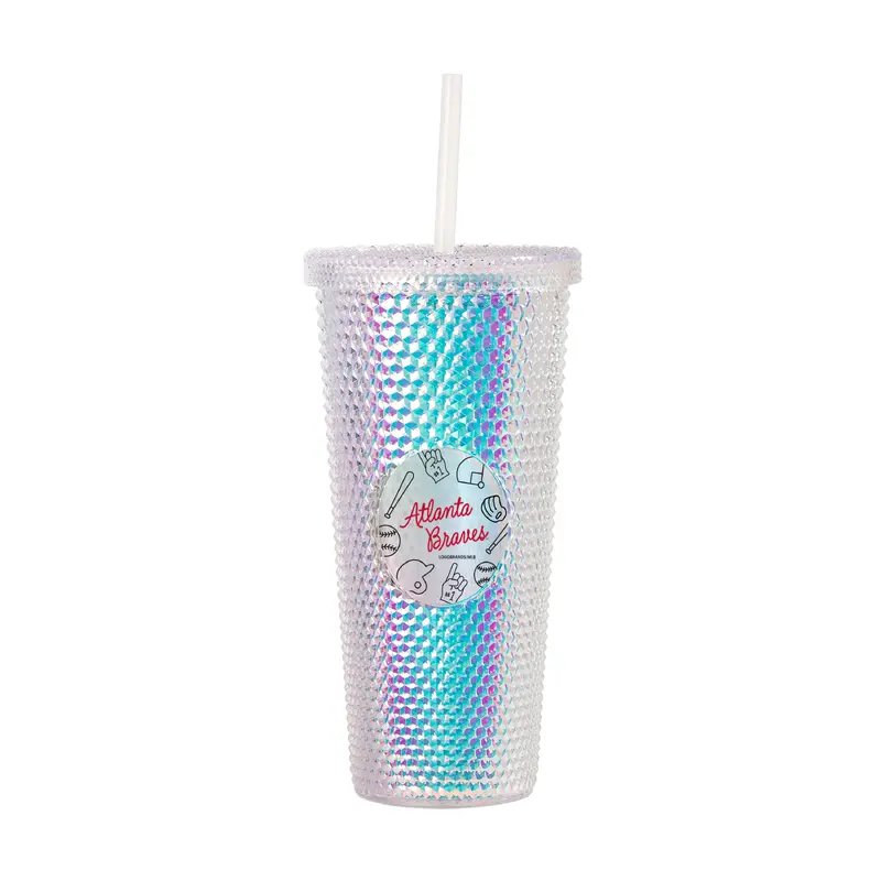 Atlanta Braves 24oz Playmaker Iridescent Stud Tumbler