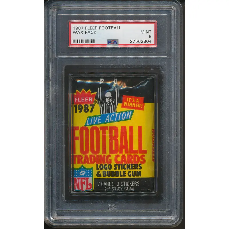 1987 Fleer Football Unopened Wax Pack PSA 9
