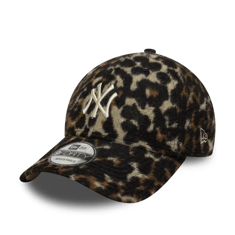 New York Yankees MLB Cosy Leopard All Over Print 9FORTY Adjustable Cap