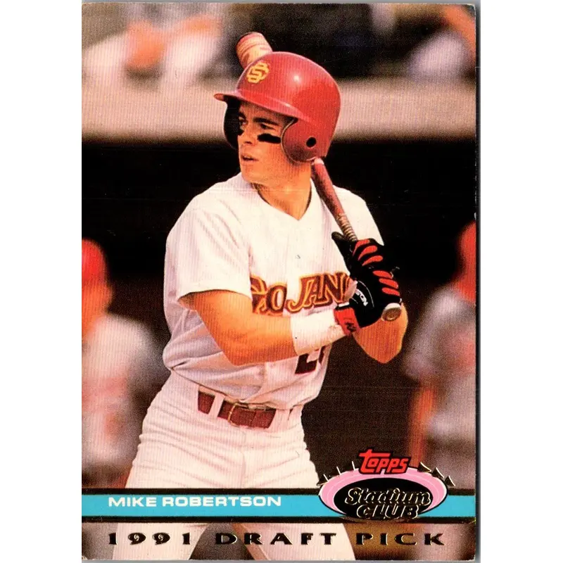 1992 Stadium Club Dome Mike Robertson #156 Rookie
