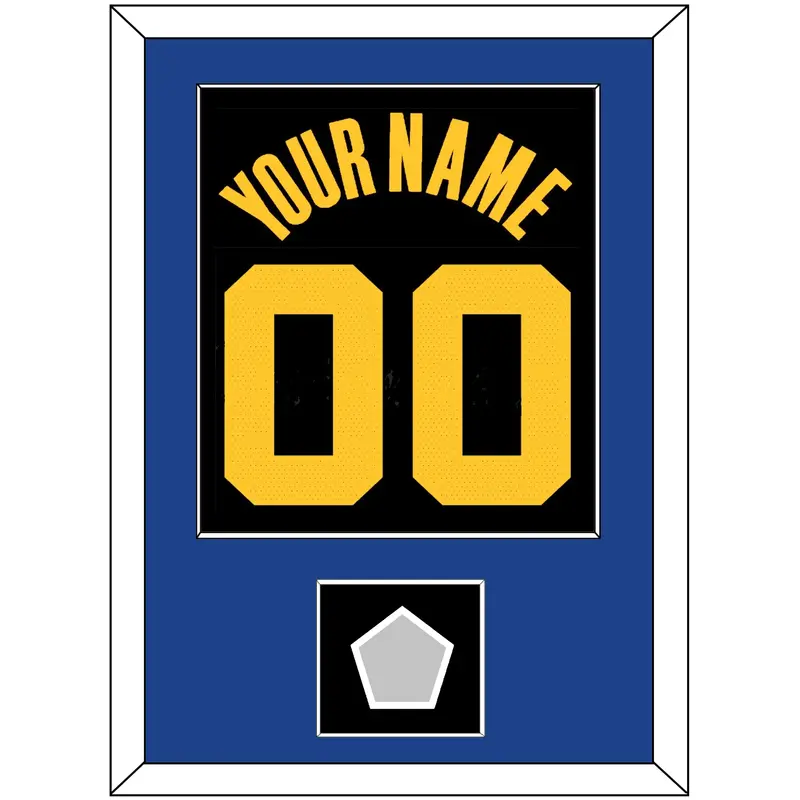 Golden State Name & Number With Finals Patch - Black City (2021-2022) - Single Mat 2