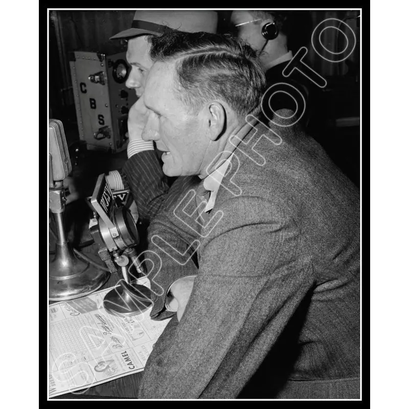 Walter Johnson 8X10 Photo - 1939 Washington Senators Announcer - 442