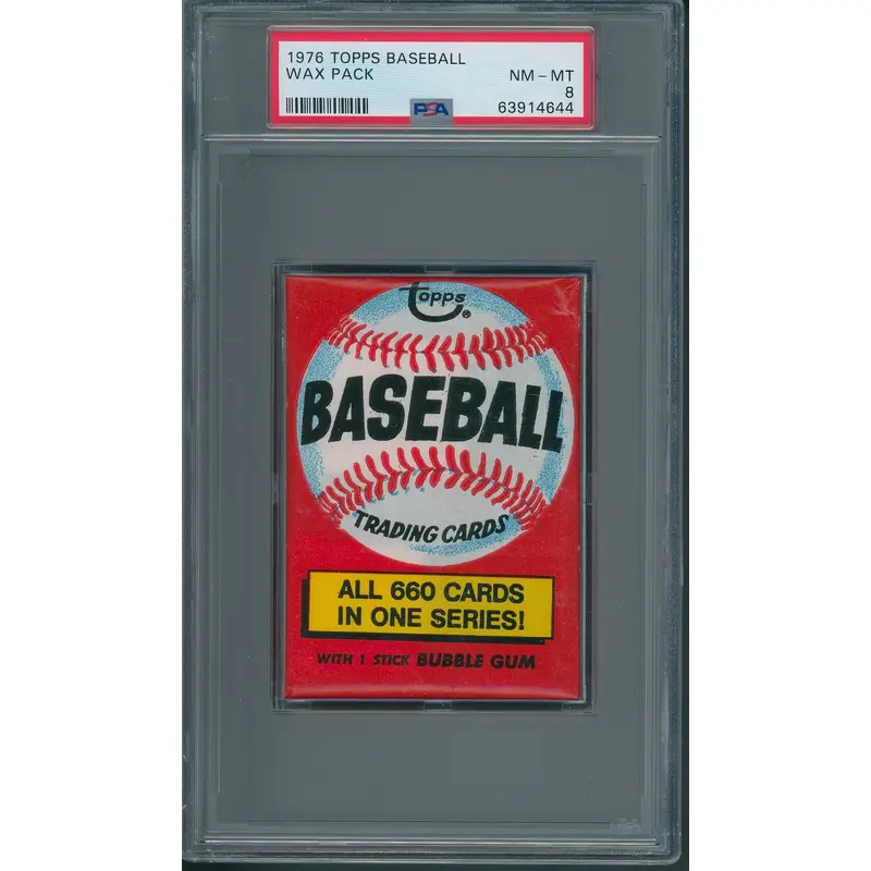 1976 Topps Baseball Unopened Wax Pack PSA 8 (All 660 Cards)