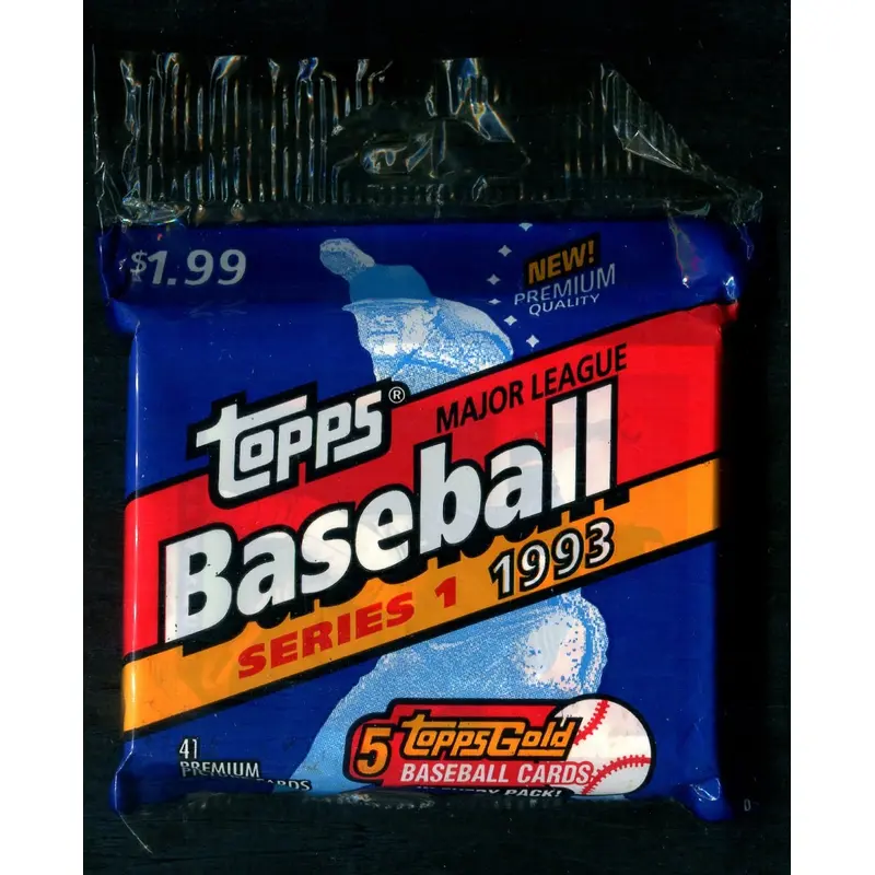 1993 Topps Baseball Unopened Series 1 Jumbo Pack (Pre-Priced) (41)